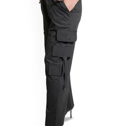 PASHGIRI Women High Rise Slim Fit Cargo-image-17