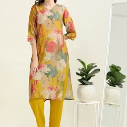 neonari Women Floral Printed Kurta with Trousers-image-63