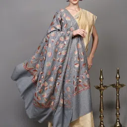 Exotic India Women Floral Embroidered Shawl-picture-38