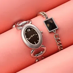 HAUTE SAUCE by Campus Sutra Women Set Of The Orb-Link Watch & Bracelet SSM25_HSWB5113-picture-34
