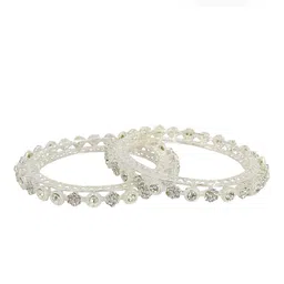 NMII 2 Pcs Beaded Details Bangles image 3