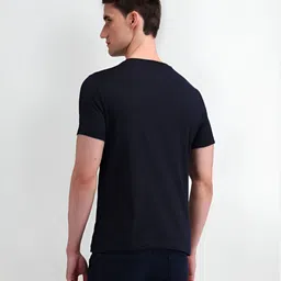 U.S. Polo Assn. Denim Co. Men Solid Round Neck Cotton Slim Fit T-shirt image 4