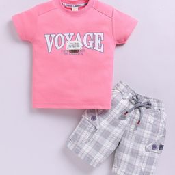 KIDZELLO Boys Printed Pure Cotton T-Shirt With Shorts-picture-9