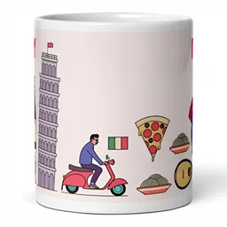 Mr UVD White & Purple Graphic Printed Ceramic Glossy Mugs image 4