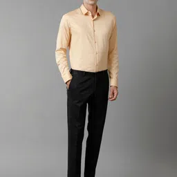The Collection Men Classic Fit Solid Spread Collar Satin Formal Shirt image 3