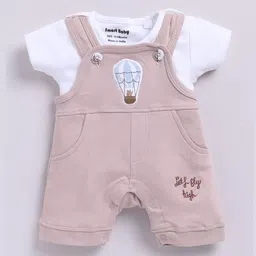 Smart Baby Girls Printed Pure Cotton Printed Dungarees With T-Shirt-image-83