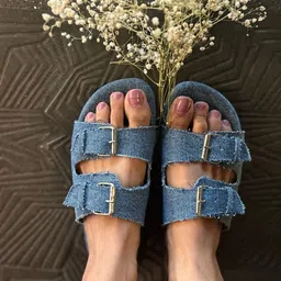 IMPERFECTO Women Open Toe Flats with Buckles-picture-14