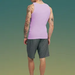 Uniplanet store Printed Scoop Neck Gym Vest UVM-OBSTACLES-TIGER-PRPL-S image 4