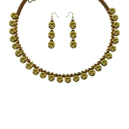 Vidhya Kangan Women Yellow Jewellery Set image 1