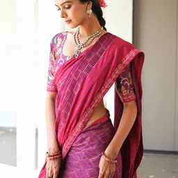 Mitera Ethnic Motifs Beads and Stones Pure Georgette Designer Saree-picture-37