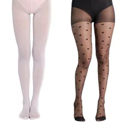 NESKA MODA Women White Stockings-picture-36