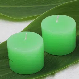 atorakushon Green-Coloured 4 pieces Scented Pillar Candle image 4