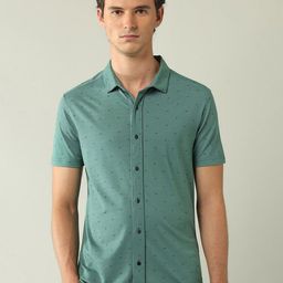 AD By Arvind Slim Fit Micro Ditsy Printed Opaque Cotton Casual Shirt-picture-28