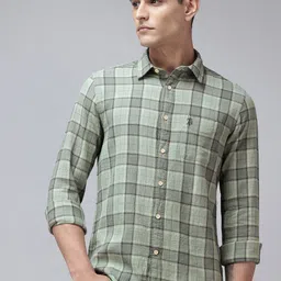 U.S. Polo Assn. Denim Co. Pure Cotton Checked Casual Shirt-picture-23