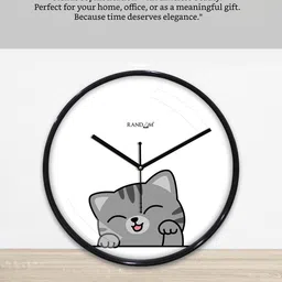 RANDOM Black Silent Clock Round Battery Analogue Wall Clock image 3