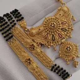 V.K.PAYAL.JEWELLERY Gold-Plated Artificial Beaded Mangalsutra-picture-33
