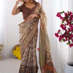 MAHARANI COUTURE Ethnic Motifs Printed Pure Cotton Saree image 4