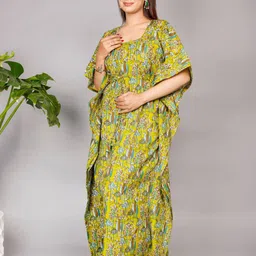 MOTHERHOOD BY SNEHAL Tropical Print Maternity Kaftan Maxi Dress-picture-35