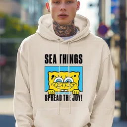 Bewakoof Heavy Duty Men Printed Hooded Sweatshirt-picture-39