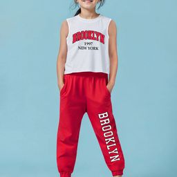 YK X Trampoline Girls Graphic Printed Crop Top And Joggers-picture-11