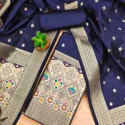 KALINI Ethnic Motifs Woven Design Unstitched Dress Material-image-85