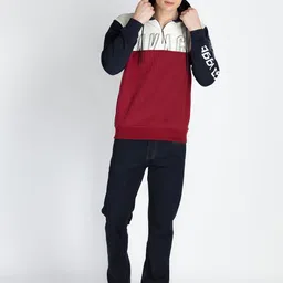 Status Quo Men Colourblocked Hooded Sweatshirt image 3
