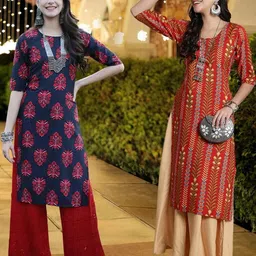Ethnic basket Women Multicoloured Kurtas-picture-30