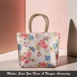 Kuber Industries Floral Colourblocked Shopper Shoulder Bag image 2