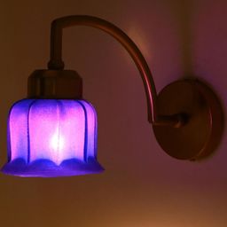 1ST TIME Blue & White Glass Frustum Shaped Wall Lamp-picture-25