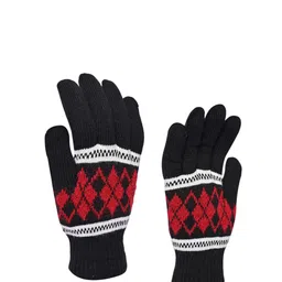 LOOM LEGACY Women Patterned Acrylic Winter Gloves image 4