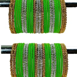 THE BLAZZE Set Of 48 Stones Studded Bangles-image-24