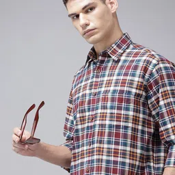 ColorPlus Comfort Fit Checked Pure Cotton Casual Shirt-picture-24