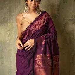 LALITATEX Woven Design Zari Silk Blend Saree-picture-22