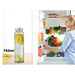 CROCO JAR Transparent Set of 4 Glass Solid Water Bottle image 3