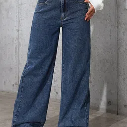 DressBerry Women Comfort Straight Fit High-Rise Light Fade Acid Wash Stretchable Jeans-image-99