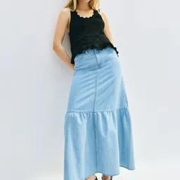 H&M Denim Maxi Skirt-picture-17