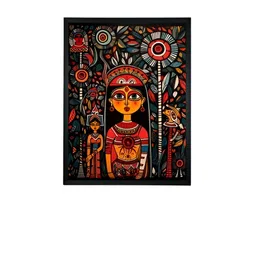 SOWPEACE Yellow & Black 1 Piece Canvas Abstract Wall Photographs image 4