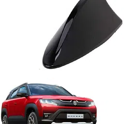 spreadx Shark Fin Roof Antenna Aerial ABS AM/FM Radio Signal for Brezza 2022 - Black Whip Vehicle Antenna-picture-23
