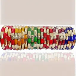 SAVORADE Set Of 10 Gold Plastic Bangle-picture-14