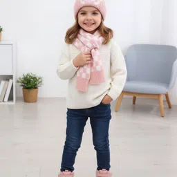 YOUSTYLO Unisex Kids Colourblocked Woollen Beanie image 3