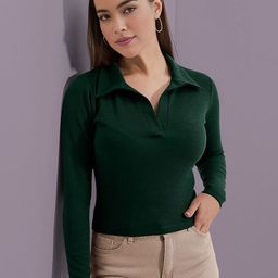 Dream Beauty Fashion Women Ribbed Shirt Collar Shirt Style Top-picture-16