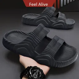 Feel alive Men Pack Of 3 Ultra-Comfortable & Lightweight Flip Flops image 2