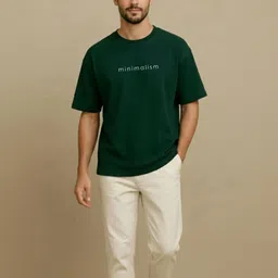 UrGear Men Typography Printed Round Neck Oversized T-shirt image 4