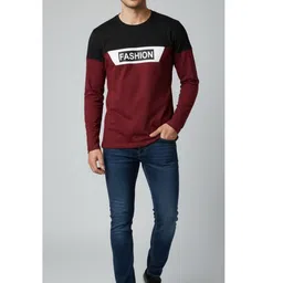 FASHIUM Men Typography Colourblocked T-shirt image 5
