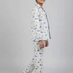 YK Boys Printed Night suit image 4