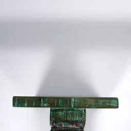 Exotic India Green & Brown Textured Wooden Vintage Wall Shelf-image-23