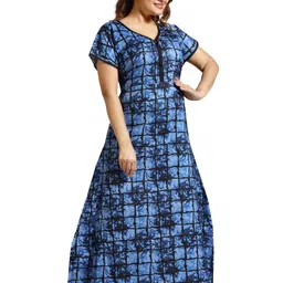 Inner Beats Women Pack Of 2 Multicoloured Cotton Blend Nightdress-image-4