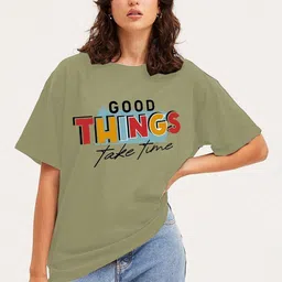 Moda Rapido Women Typography Printed T-shirt-picture-38