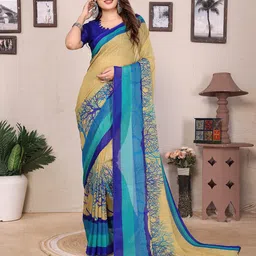 Moda Rapido Women Floral Poly Georgette Saree-picture-35