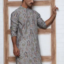 Jompers Men Ethnic Motifs Printed Indie Prints Kurta-picture-33